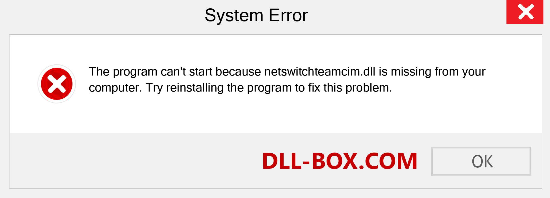  netswitchteamcim.dll file is missing?. Download for Windows 7, 8, 10 - Fix  netswitchteamcim dll Missing Error on Windows, photos, images